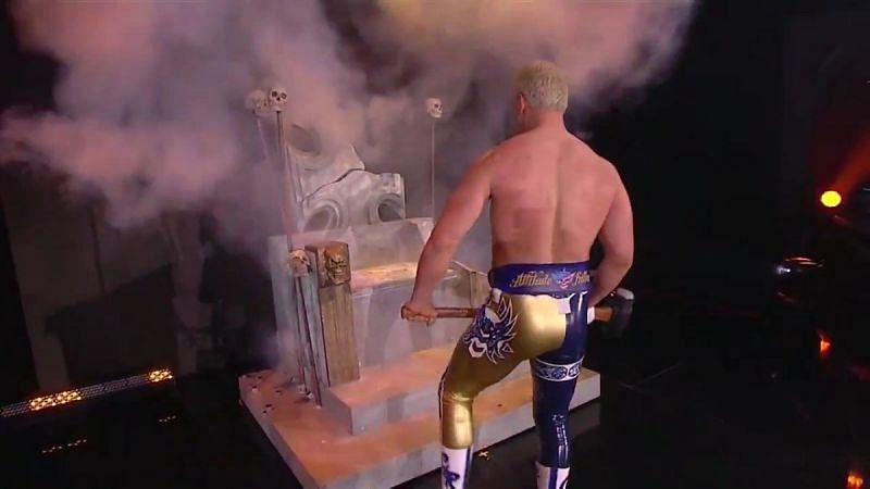 Cody destroys the throne